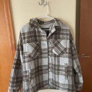 Hollister Blue Plaid Oversized Shackleton